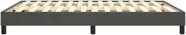 Alt view image 5 of 14 - vidaXL Bed Frame Base Bedroom Furniture Dark Gray 59.8"x79.9" Queen Velvet