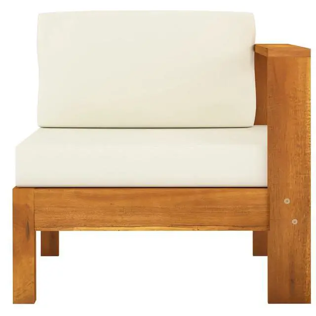 Alt view image 13 of 17 - vidaXL Sun Lounger with Dark Gray Cushion Solid Teak Wood