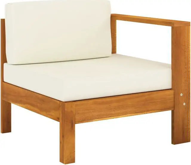 Alt view image 12 of 17 - vidaXL Sun Lounger with Dark Gray Cushion Solid Teak Wood