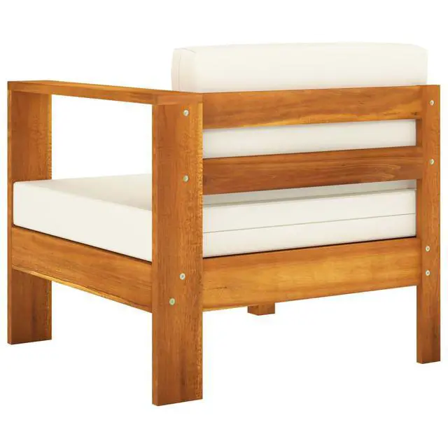 Alt view image 15 of 17 - vidaXL Sun Lounger with Dark Gray Cushion Solid Teak Wood