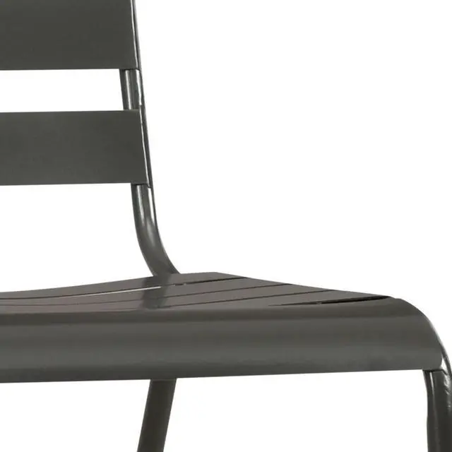 Alt view image 4 of 4 - vidaXL Patio Dining Set 9 Piece Patio Dining Table and Chairs Steel Dark Gray