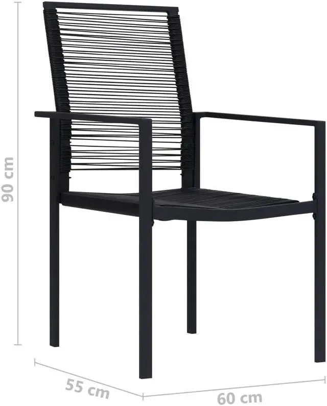 Alt view image 3 of 5 - vidaXL Patio Dining Set 3 Piece Garden Outdoor Table and Chair Seat Furniture