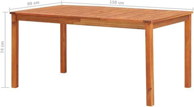 Alt view image 3 of 7 - vidaXL Solid Wood Acacia Patio Dining Set with Cushions 7 Piece Table Chair