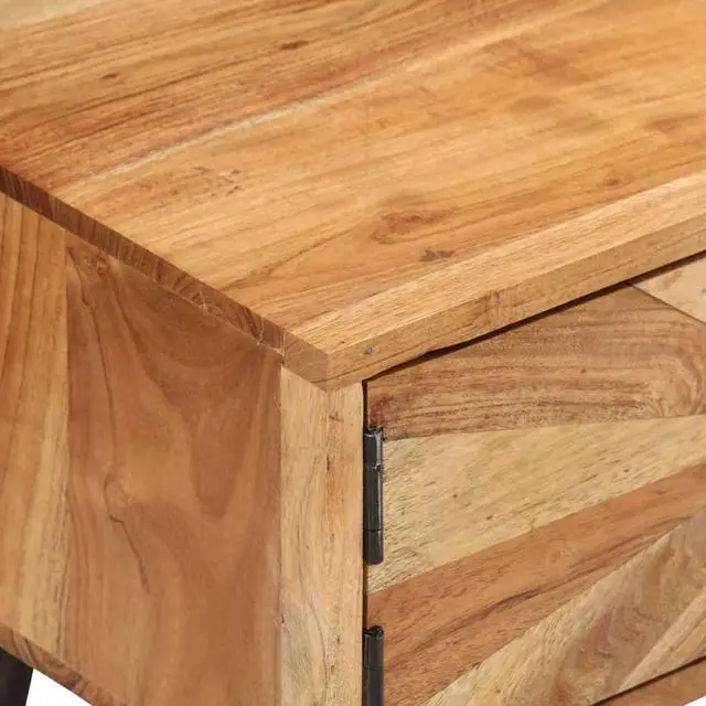Alt view image 6 of 7 - vidaXL TV Cabinet 57.1"x13.8"x13.8" Solid Acacia Wood