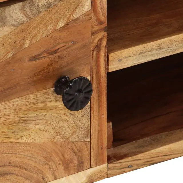 Alt view image 7 of 7 - vidaXL TV Cabinet 57.1"x13.8"x13.8" Solid Acacia Wood