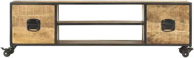 Alt view image 4 of 7 - vidaXL TV Cabinet 51.2"x11.8"x15.4" Solid Mango Wood