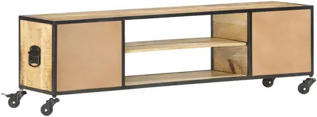 Alt view image 6 of 7 - vidaXL TV Cabinet 51.2"x11.8"x15.4" Solid Mango Wood