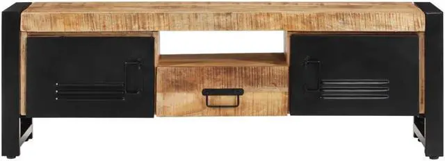 Alt view image 3 of 7 - vidaXL TV Cabinet 47.2"x11.8"x15.7" Solid Wood Mango