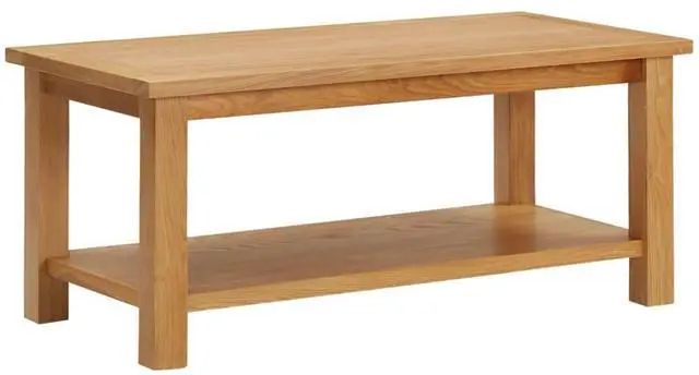 Alt view image 17 of 17 - vidaXL Solid Oak Wood Coffee Table Couch Accent Living Room Side End Storage