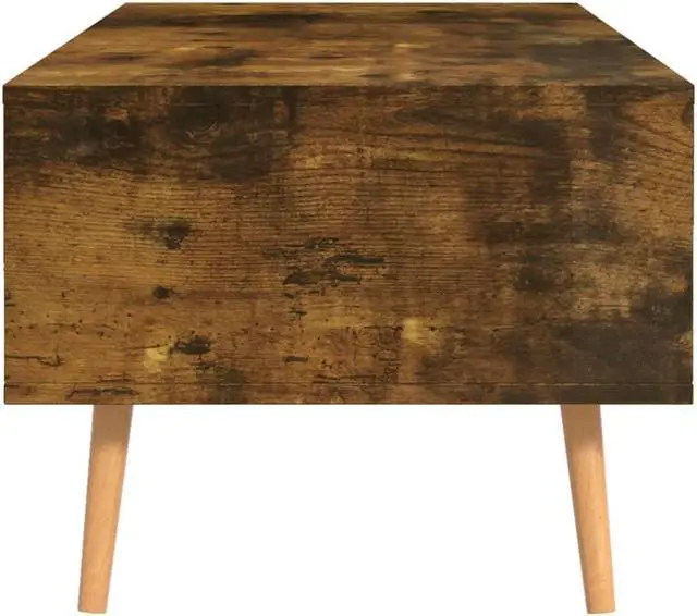 Alt view image 13 of 13 - vidaXL Coffee Table Smoked Oak 39.4"x19.5"x16.9" Engineered Wood