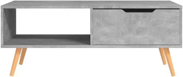 Alt view image 13 of 15 - vidaXL Coffee Table Concrete Gray 39.4"x19.5"x16.9" Engineered Wood