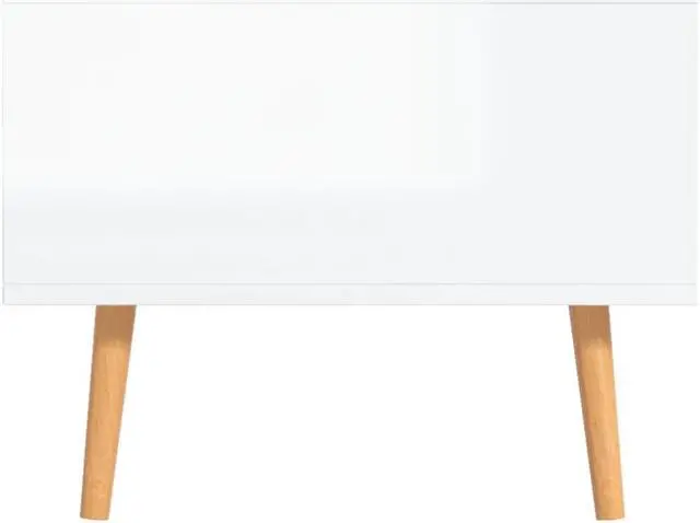 Alt view image 15 of 15 - vidaXL Coffee Table High Gloss White 39.4"x19.5"x16.9" Engineered Wood