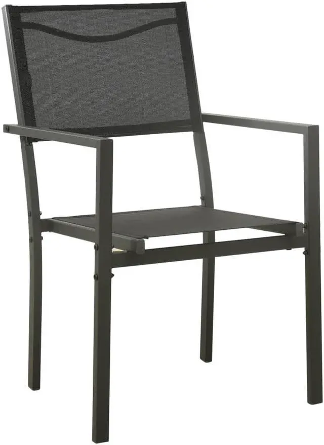 Alt view image 8 of 13 - vidaXL Patio Chairs 4 pcs Textilene and Steel Black and Anthracite