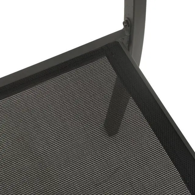 Alt view image 12 of 13 - vidaXL Patio Chairs 4 pcs Textilene and Steel Black and Anthracite