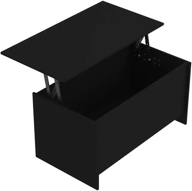 Alt view image 8 of 9 - vidaXL Coffee Table Black 40.2"x21.9"x20.7" Engineered Wood