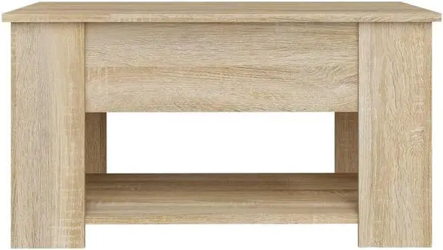 Alt view image 10 of 11 - vidaXL Coffee Table Sonoma Oak Engineered Wood 31.1 x 19.3 x 16.1 in