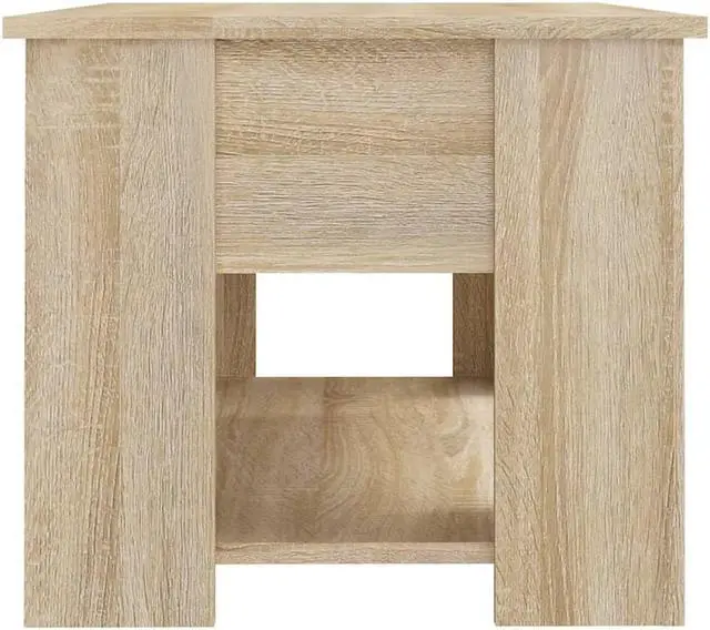 Alt view image 11 of 11 - vidaXL Coffee Table Sonoma Oak Engineered Wood 31.1 x 19.3 x 16.1 in