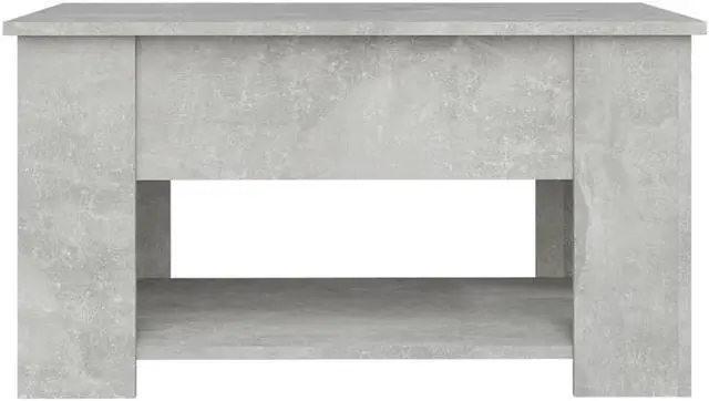 Alt view image 10 of 11 - vidaXL Coffee Table Concrete Grey Engineered Wood Medium Coffee Table
