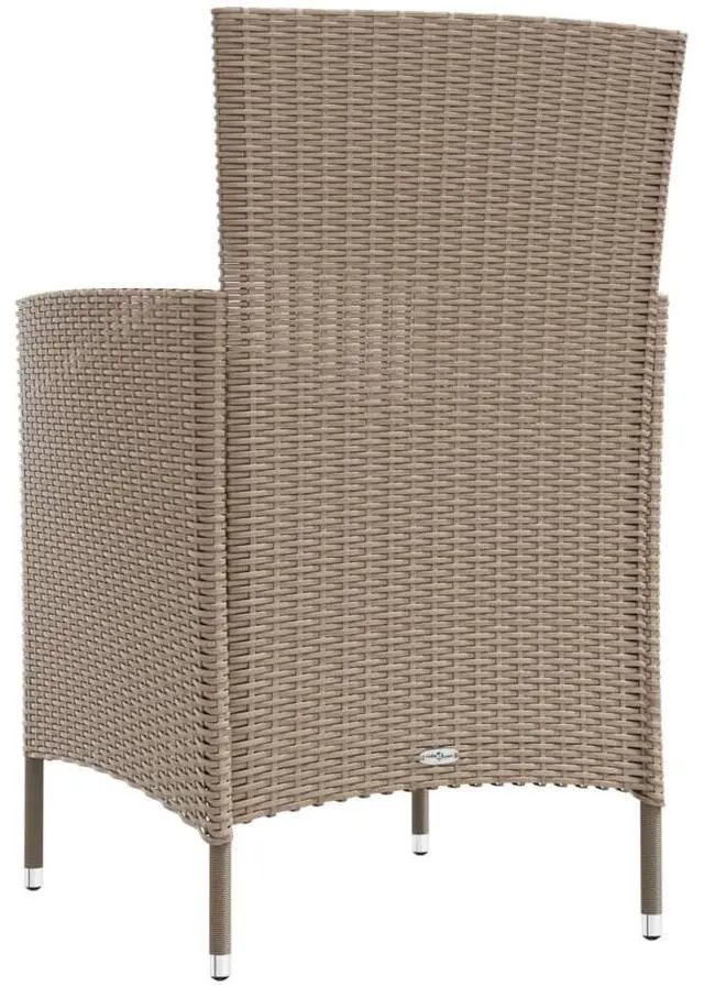 Alt view image 15 of 18 - vidaXL Patio Chairs with Cushions 2 pcs Poly Rattan Beige
