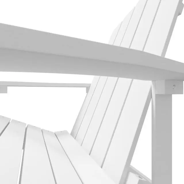 Alt view image 11 of 11 - vidaXL Patio Adirondack Chair HDPE White