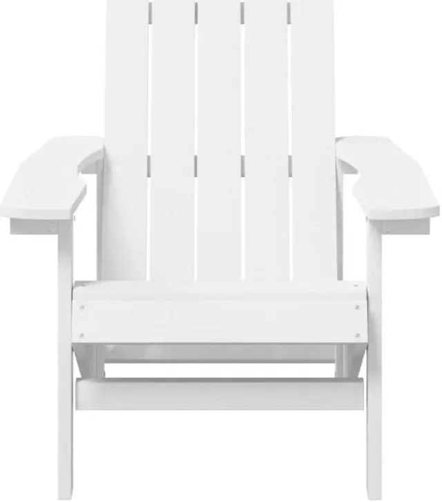 Alt view image 8 of 11 - vidaXL Patio Adirondack Chair HDPE White