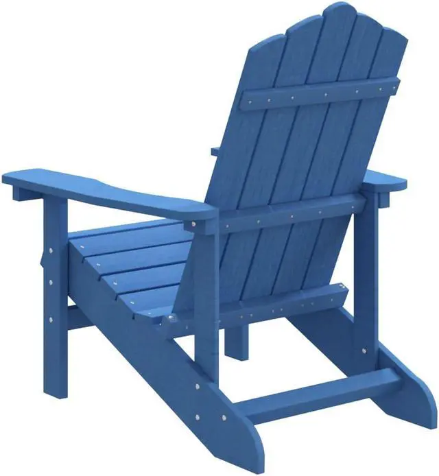 Alt view image 10 of 11 - vidaXL Patio Adirondack Chair HDPE Aqua Blue