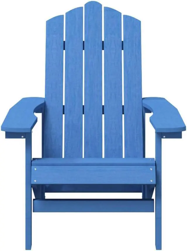 Alt view image 8 of 11 - vidaXL Patio Adirondack Chair HDPE Aqua Blue