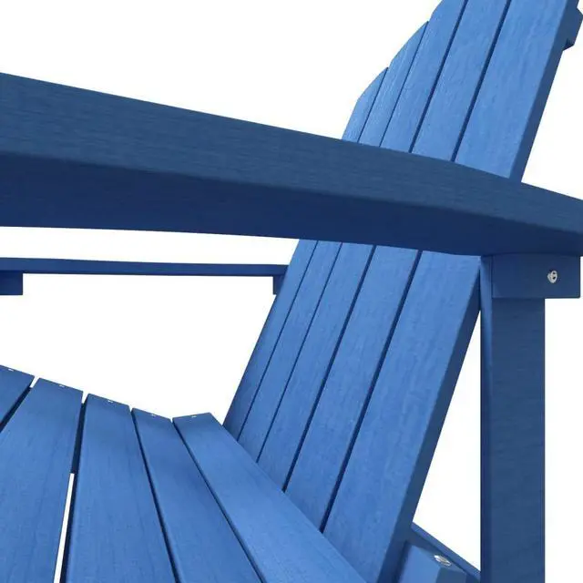 Alt view image 11 of 11 - vidaXL Patio Adirondack Chair HDPE Aqua Blue