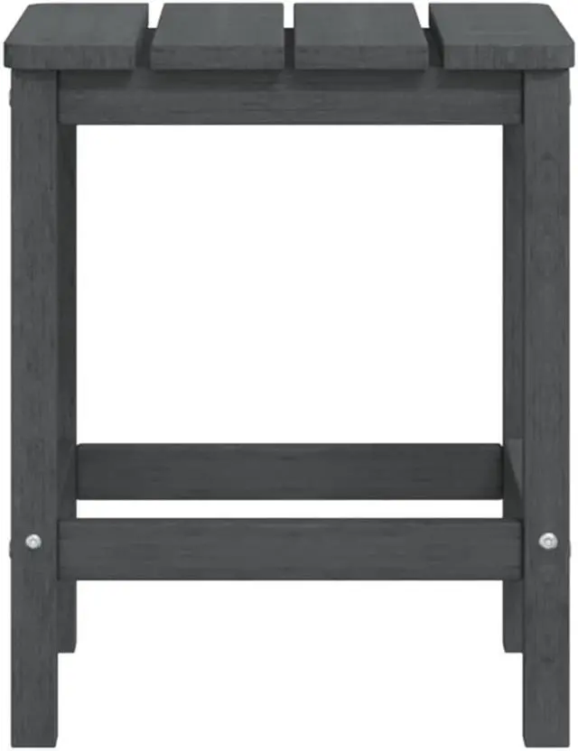 Alt view image 11 of 11 - vidaXL Patio Adirondack Chairs with Table HDPE Anthracite