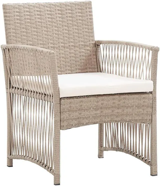 Alt view image 13 of 18 - vidaXL Patio Armchairs with Cushions 2 pcs Beige Poly Rattan