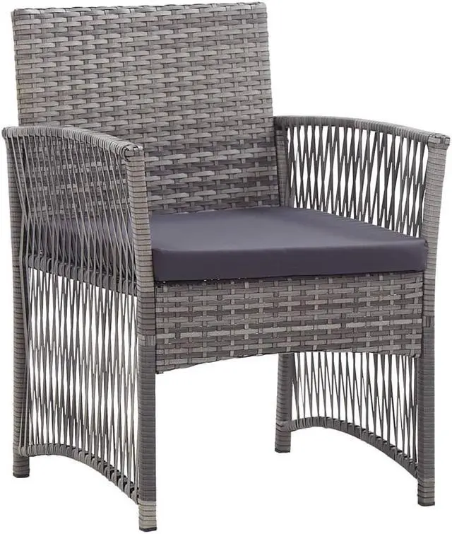 Alt view image 12 of 17 - vidaXL Patio Armchairs with Cushions 2 pcs Anthracite Poly Rattan