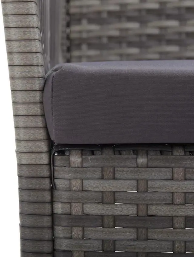 Alt view image 15 of 17 - vidaXL Patio Armchairs with Cushions 2 pcs Anthracite Poly Rattan