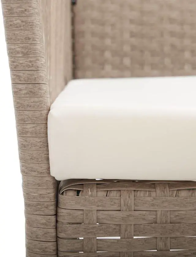 Alt view image 17 of 18 - vidaXL Patio Armchairs with Cushions 2 pcs Beige Poly Rattan