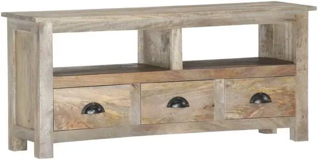 Alt view image 3 of 7 - vidaXL TV Cabinet 43.3"x11.8"x19.7" Solid Mango Wood