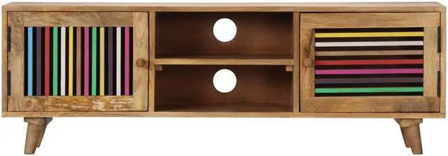 Alt view image 5 of 7 - vidaXL TV Cabinet 47.2"x11.8"x15.7" Solid Mango Wood
