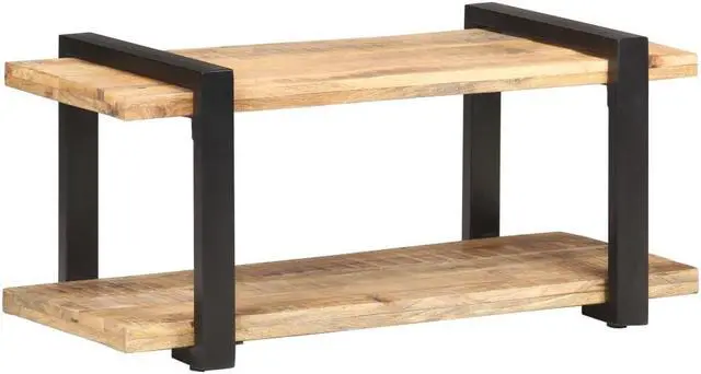 Alt view image 4 of 7 - vidaXL TV Cabinet 35.4"x15.7"x15.7" Rough Mango Wood
