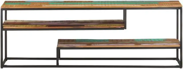 Alt view image 4 of 6 - vidaXL TV Cabinet 51.2"x11.8"x17.7" Solid Reclaimed Wood