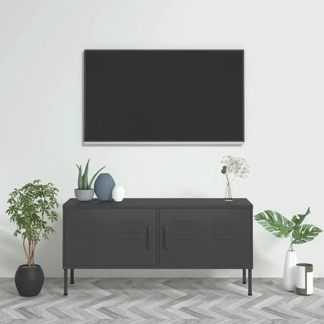 Main image of vidaXL TV Cabinet Anthracite 41.3"x13.8"x19.7" Steel