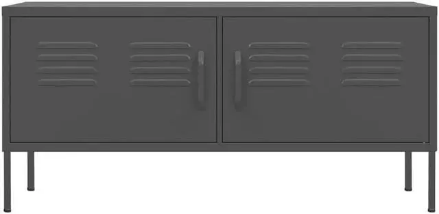 Alt view image 3 of 7 - vidaXL TV Cabinet Anthracite 41.3"x13.8"x19.7" Steel