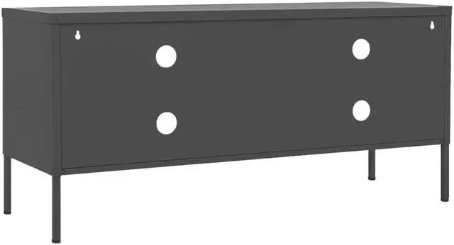 Alt view image 5 of 7 - vidaXL TV Cabinet Anthracite 41.3"x13.8"x19.7" Steel