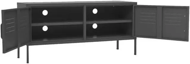 Alt view image 6 of 7 - vidaXL TV Cabinet Anthracite 41.3"x13.8"x19.7" Steel