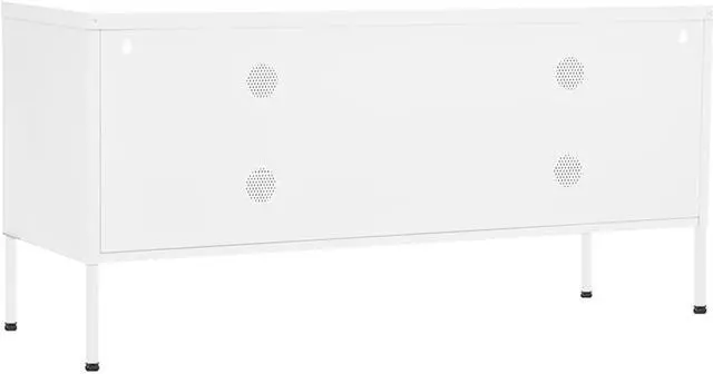 Alt view image 5 of 6 - vidaXL TV Cabinet White 41.3"x13.8"x19.7" Steel