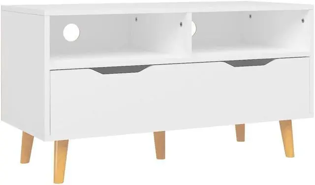 Alt view image 4 of 7 - vidaXL TV Cabinet White 35.4"x15.7"x19.1" Engineered Wood