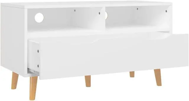 Alt view image 5 of 7 - vidaXL TV Cabinet White 35.4"x15.7"x19.1" Engineered Wood