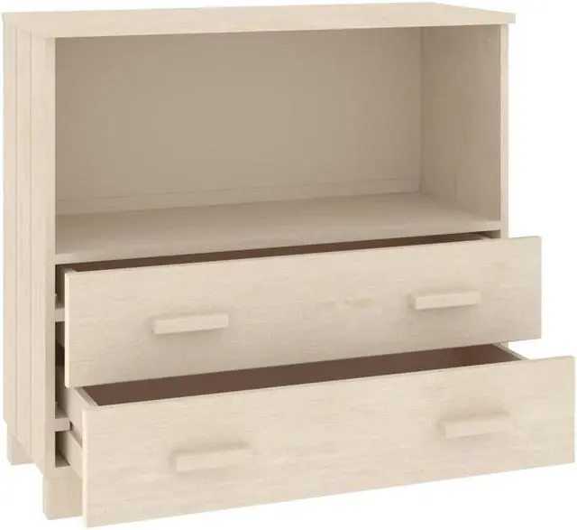 Alt view image 16 of 16 - vidaXL Sideboard HAMAR Honey Brown 33.5"x13.8"x31.5" Solid Wood Pine