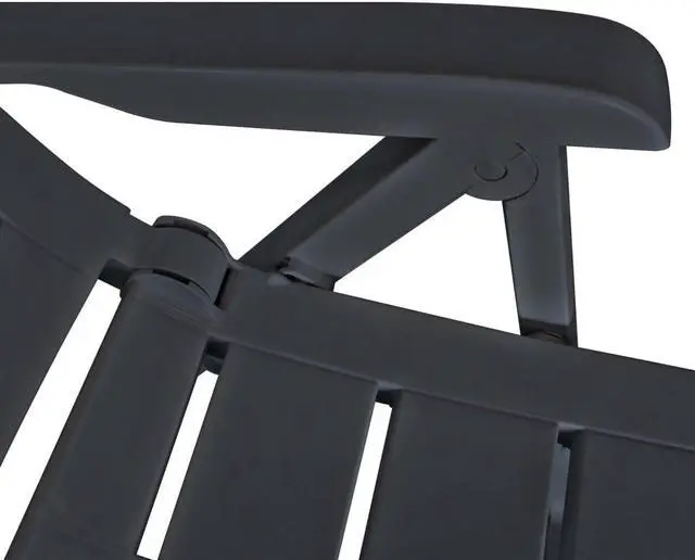 Alt view image 14 of 14 - vidaXL Reclining Garden Chairs 2 pcs Plastic Anthracite