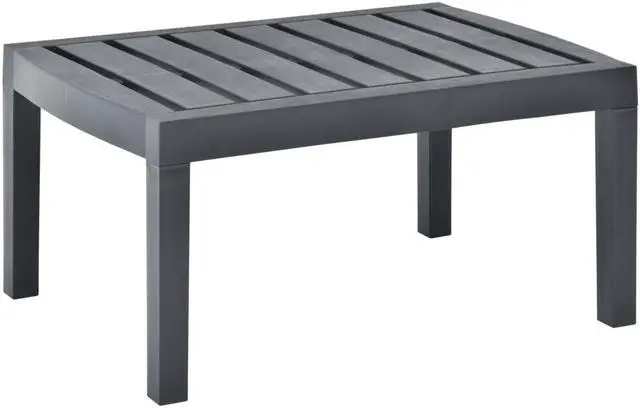 Alt view image 6 of 7 - vidaXL Lounge Table Anthracite 30.7"x21.7"x15" Plastic