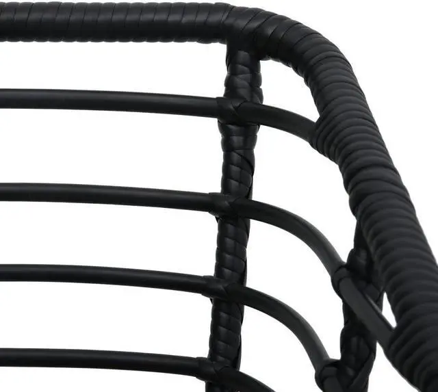 Alt view image 14 of 15 - vidaXL Bistro Set Black, Transparent