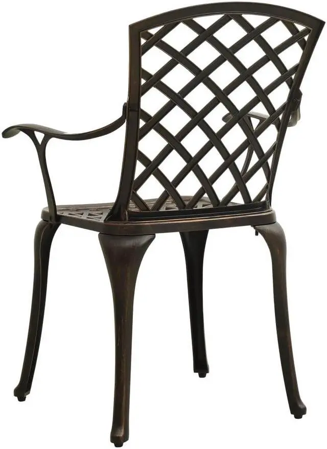 Alt view image 14 of 16 - vidaXL Garden Chairs 4 pcs Cast Aluminum Bronze