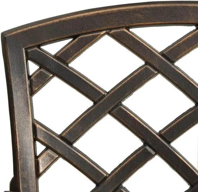 Alt view image 16 of 16 - vidaXL Garden Chairs 4 pcs Cast Aluminum Bronze